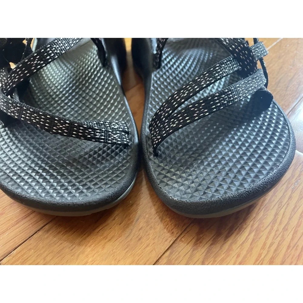 Chaco Kids Z1 Ecotread Sport Sandals Black White Strappy Size 2